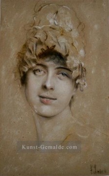  FRAU Kunst - Porträt einer jungen Frau Franz von Lenbach